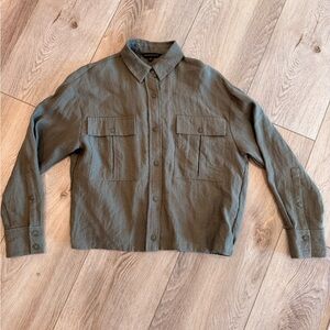 DownEast Women’s Sage Green Button Down Shirt